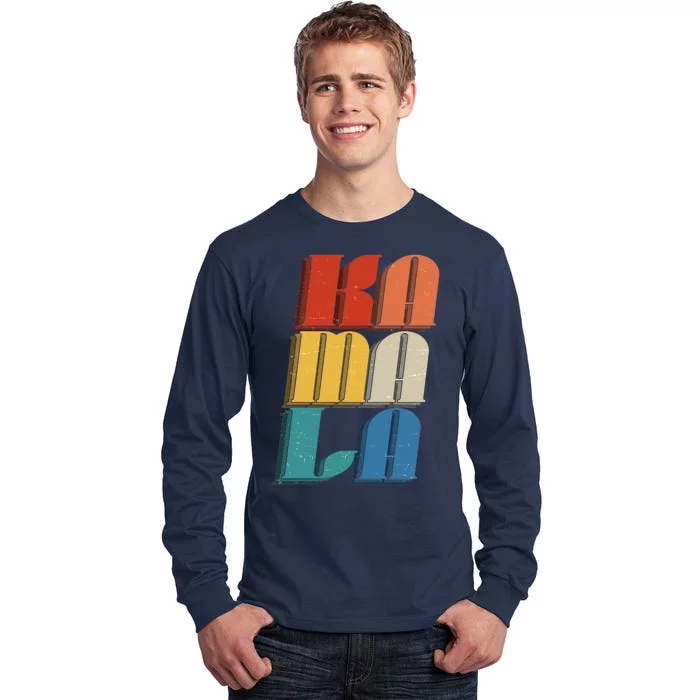 Retro Styled Text Kamala Harris Tall Long Sleeve T-Shirt