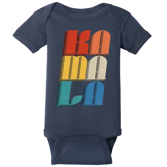 Retro Styled Text Kamala Harris Baby Bodysuit