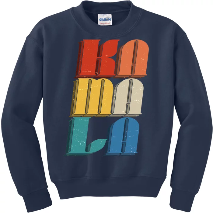 Retro Styled Text Kamala Harris Kids Sweatshirt