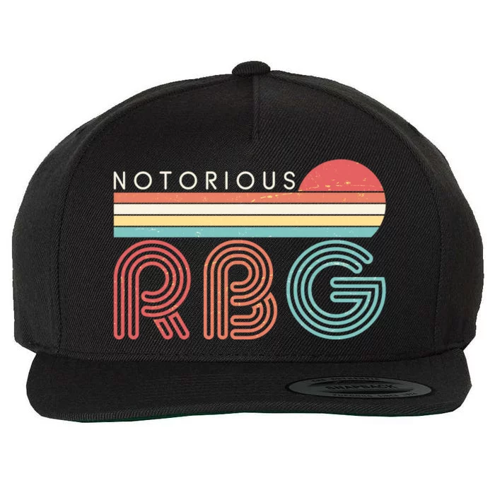 Retro Sun Notorious RBG Ruth Bader Ginsburg Tribute Wool Snapback Cap