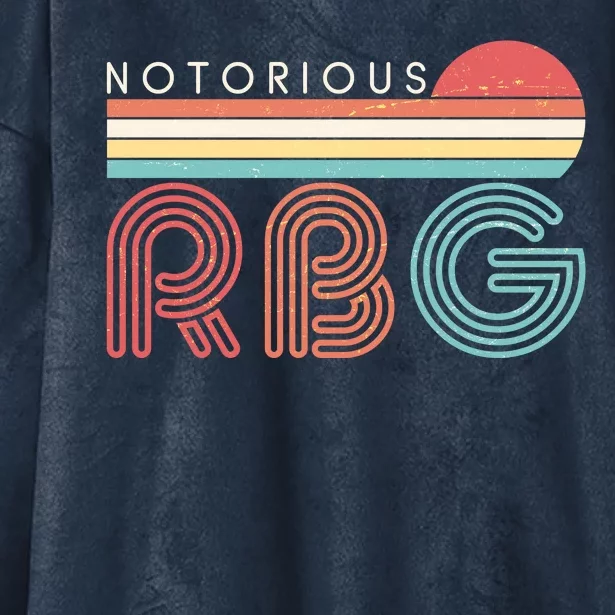 Retro Sun Notorious RBG Ruth Bader Ginsburg Tribute Hooded Wearable Blanket