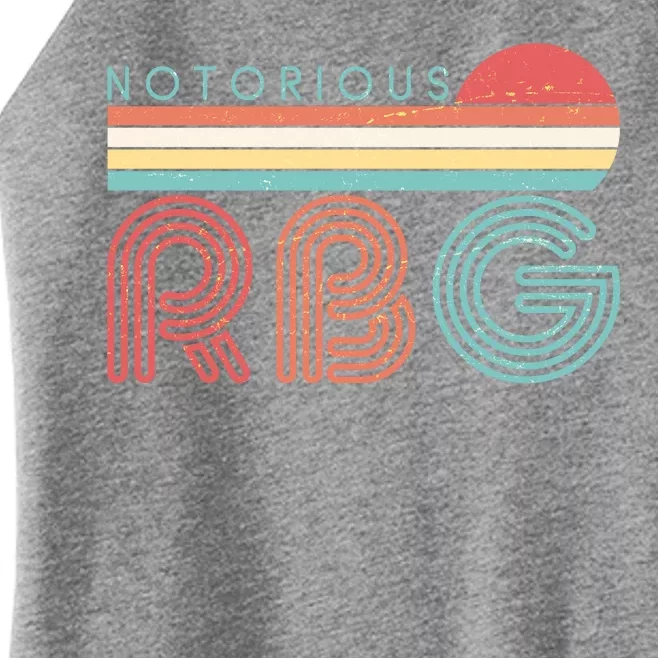 Retro Sun Notorious RBG Ruth Bader Ginsburg Tribute Women’s Perfect Tri Rocker Tank