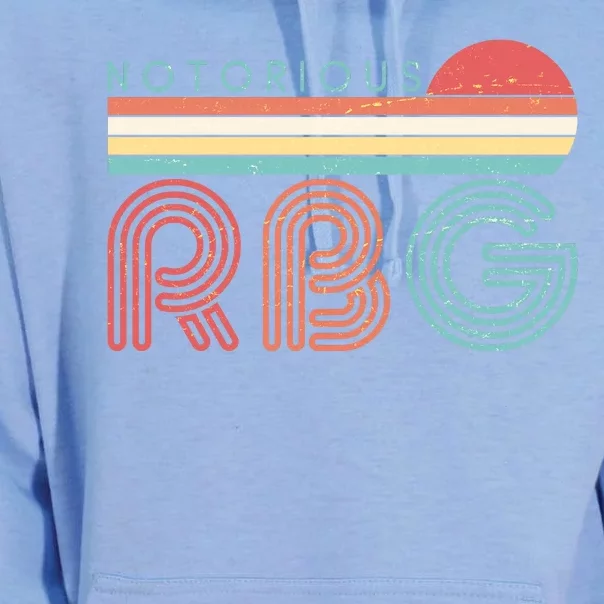 Retro Sun Notorious RBG Ruth Bader Ginsburg Tribute Unisex Surf Hoodie