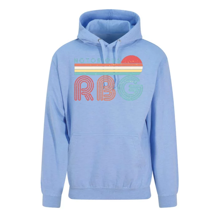 Retro Sun Notorious RBG Ruth Bader Ginsburg Tribute Unisex Surf Hoodie