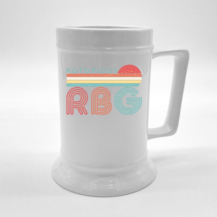 Retro Sun Notorious RBG Ruth Bader Ginsburg Tribute Front & Back Beer Stein