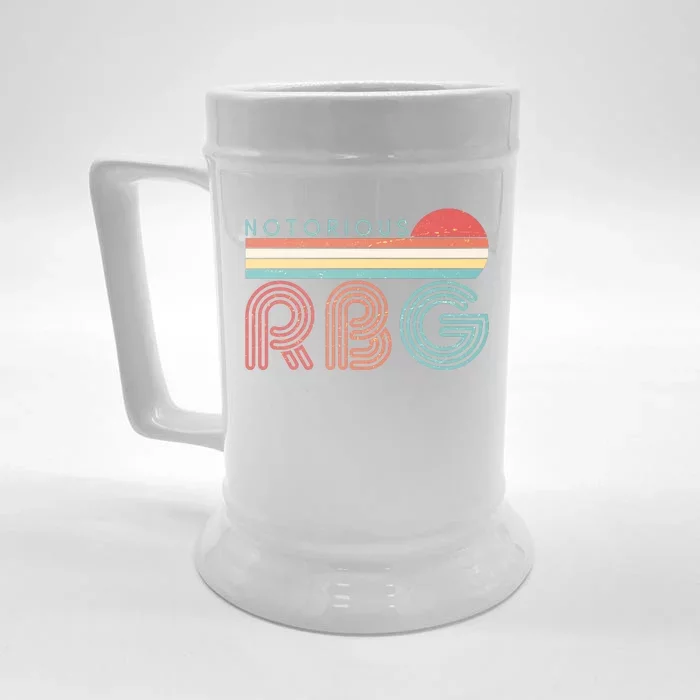 Retro Sun Notorious RBG Ruth Bader Ginsburg Tribute Front & Back Beer Stein