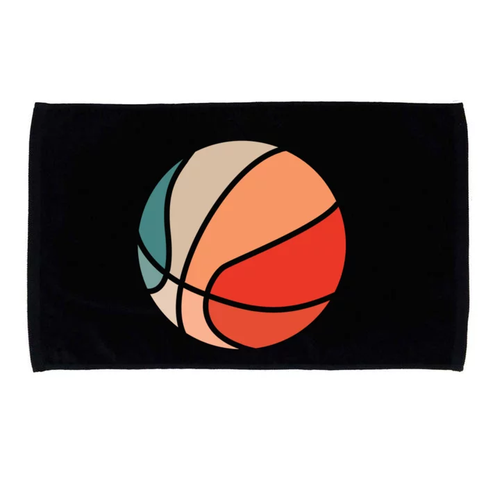 Retro Sunset Basketball Microfiber Hand Towel