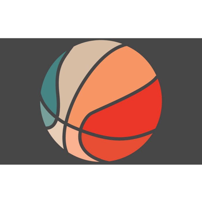 Retro Sunset Basketball Bumper Sticker