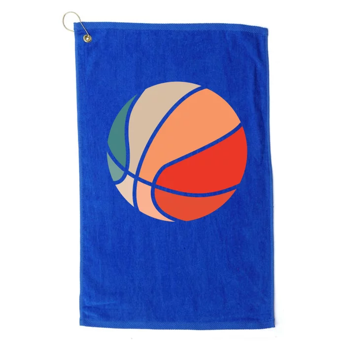 Retro Sunset Basketball Platinum Collection Golf Towel