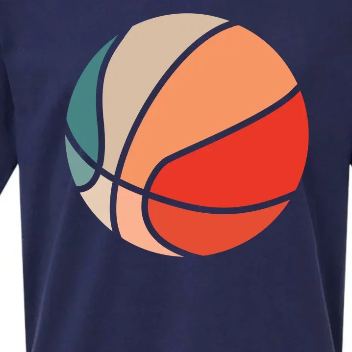 Retro Sunset Basketball Sueded Cloud Jersey T-Shirt