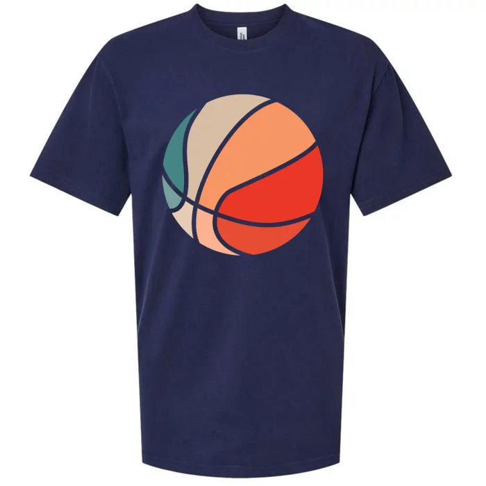 Retro Sunset Basketball Sueded Cloud Jersey T-Shirt