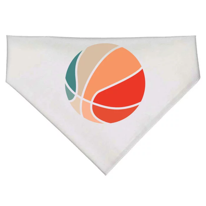 Retro Sunset Basketball USA-Made Doggie Bandana