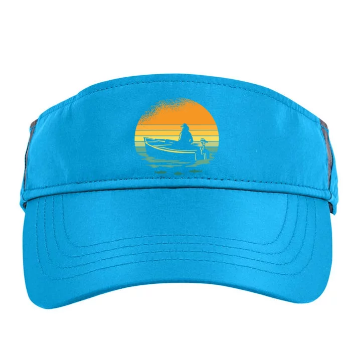 Retro Sunset Boat Adult Drive Performance Visor