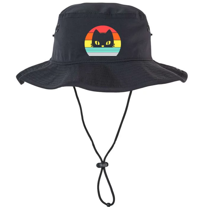 Retro Sunset Cat Legacy Cool Fit Booney Bucket Hat