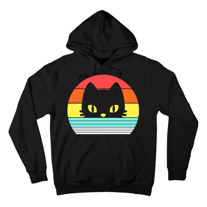 Retro Sunset Cat Tall Hoodie