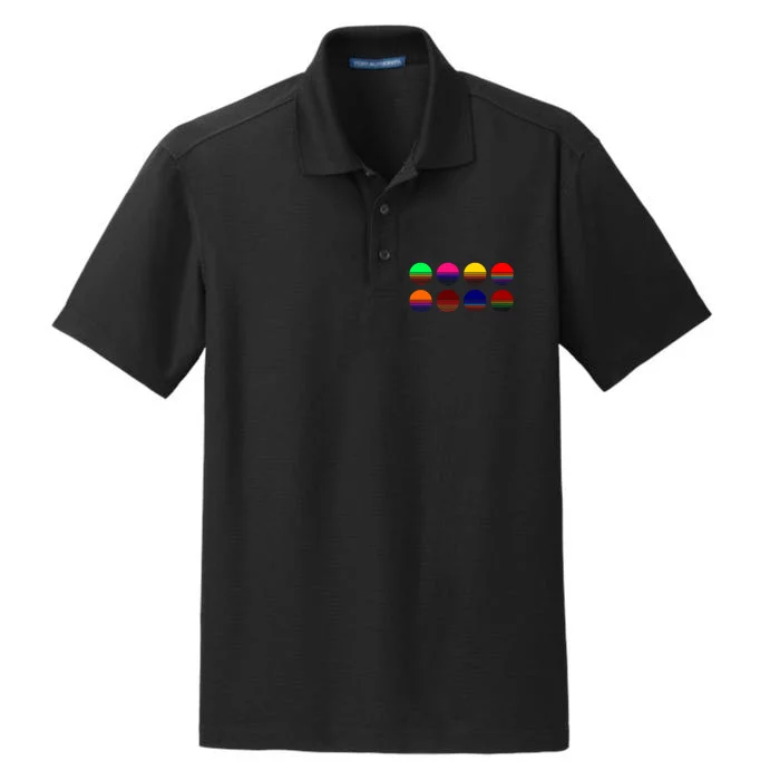 Retro Sunsets Dry Zone Grid Performance Polo