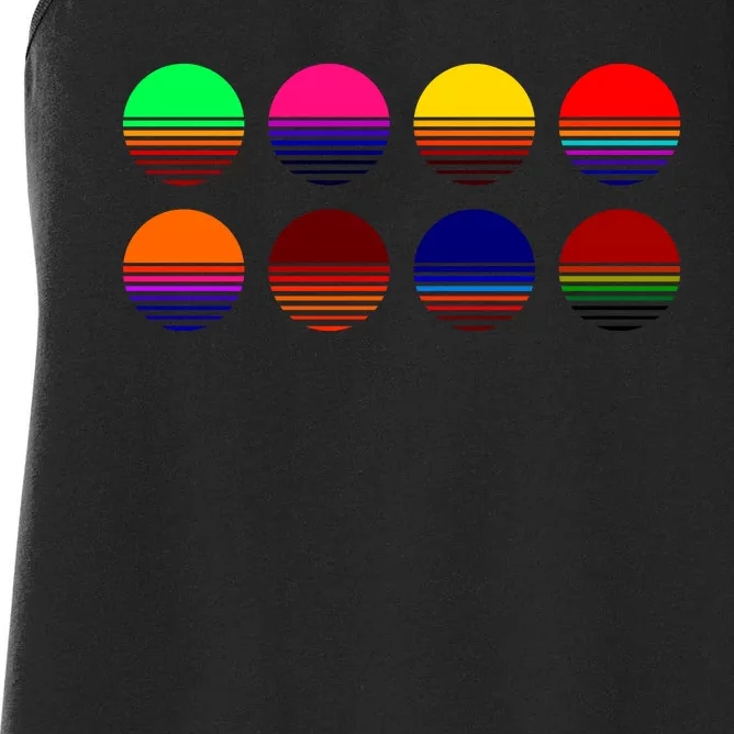 Retro Sunsets Women's Racerback Tank