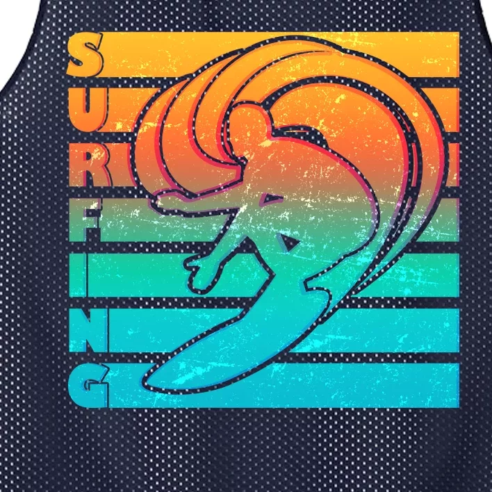 Retro Surfing Mesh Reversible Basketball Jersey Tank