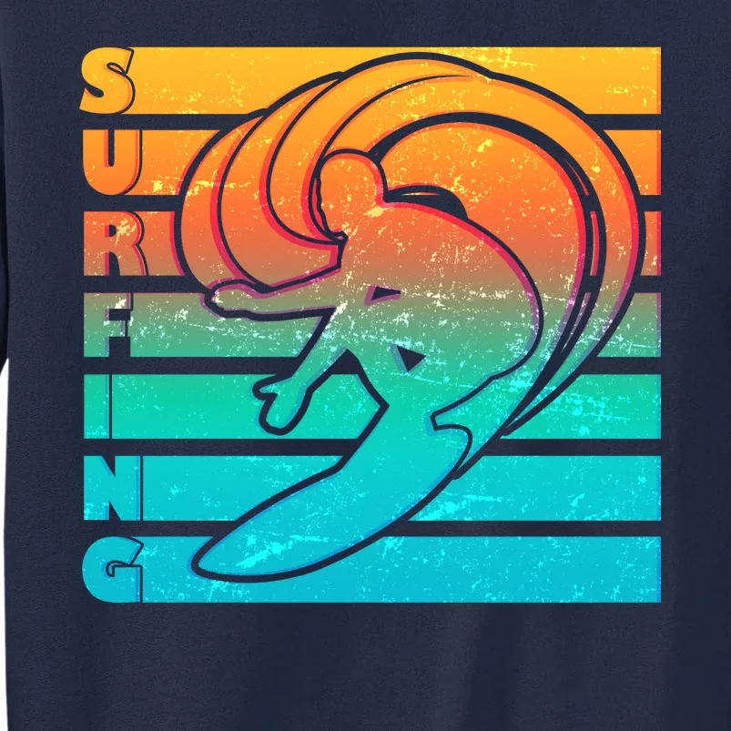 Retro Surfing Tall Sweatshirt