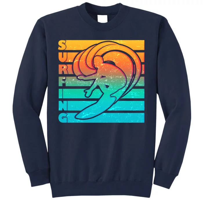 Retro Surfing Tall Sweatshirt