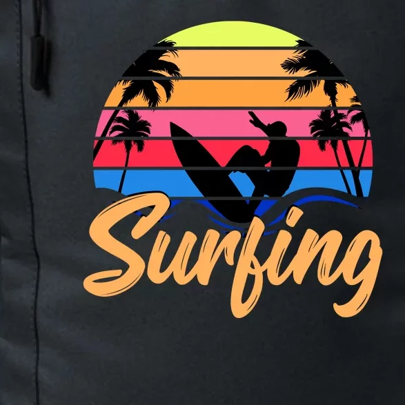 Retro Surfing Logo Daily Commute Backpack