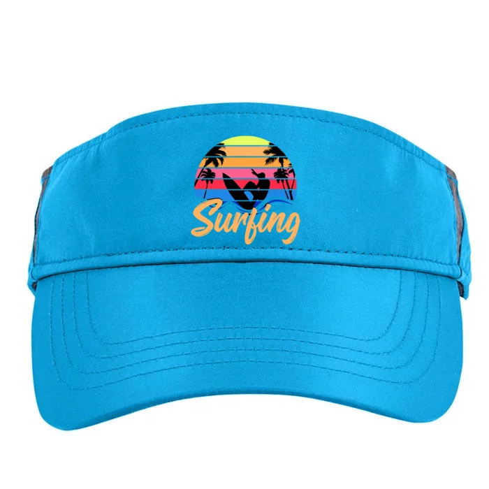 Retro Surfing Logo Adult Drive Performance Visor