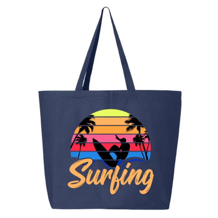 Retro Surfing Logo 25L Jumbo Tote