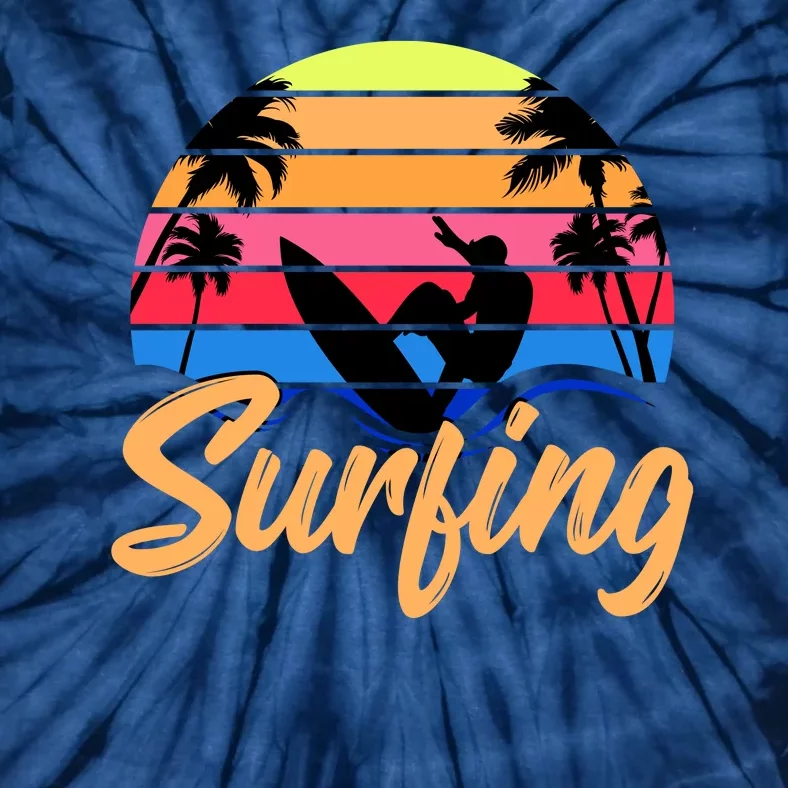 Retro Surfing Logo Tie-Dye T-Shirt