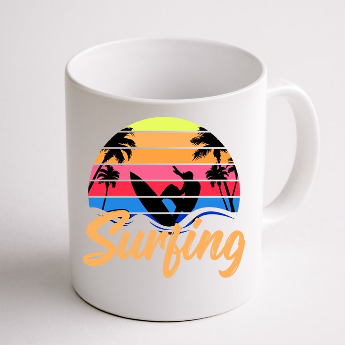 Retro Surfing Logo Front & Back Coffee Mug