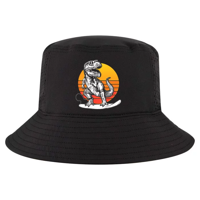 Retro Surfing T-Rex Cool Comfort Performance Bucket Hat