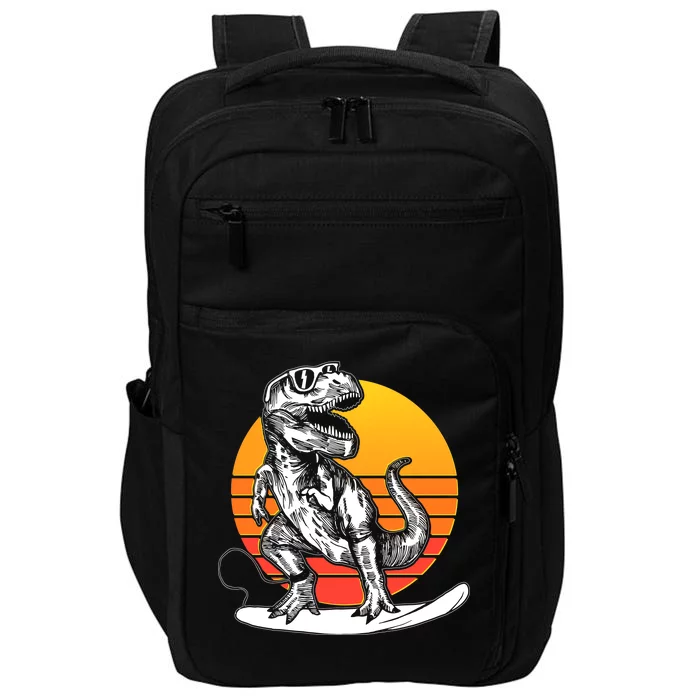 Retro Surfing T-Rex Impact Tech Backpack