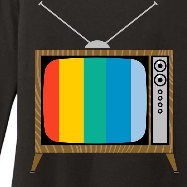 Retro T.V. Color Screen Womens CVC Long Sleeve Shirt