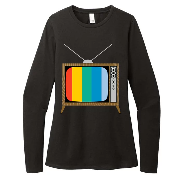 Retro T.V. Color Screen Womens CVC Long Sleeve Shirt