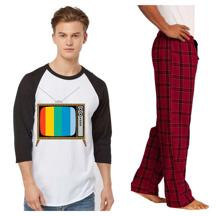 Retro T.V. Color Screen Raglan Sleeve Pajama Set