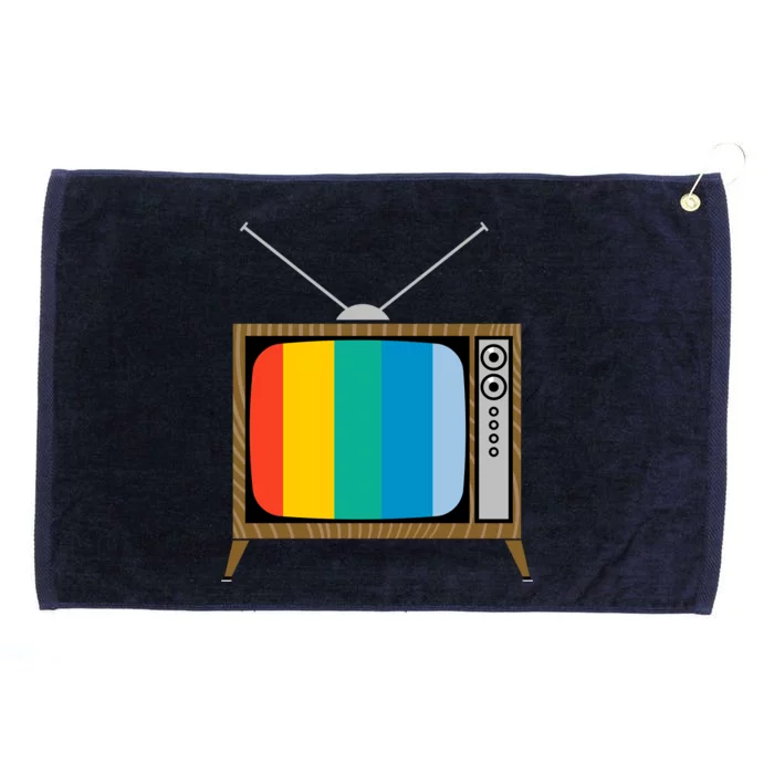 Retro T.V. Color Screen Grommeted Golf Towel