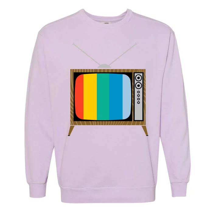 Retro T.V. Color Screen Garment-Dyed Sweatshirt