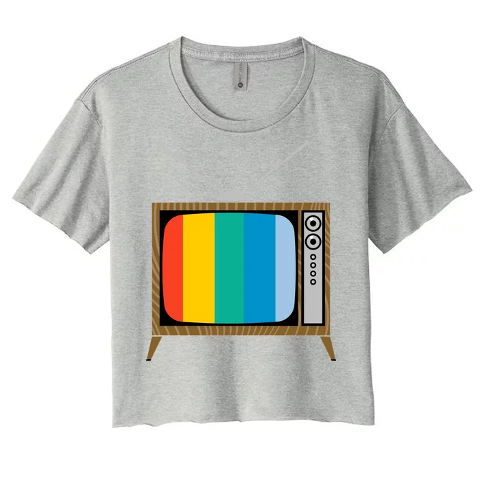 Retro T.V. Color Screen Women's Crop Top Tee