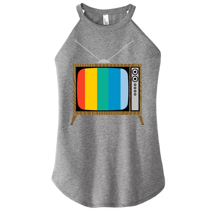 Retro T.V. Color Screen Women’s Perfect Tri Rocker Tank