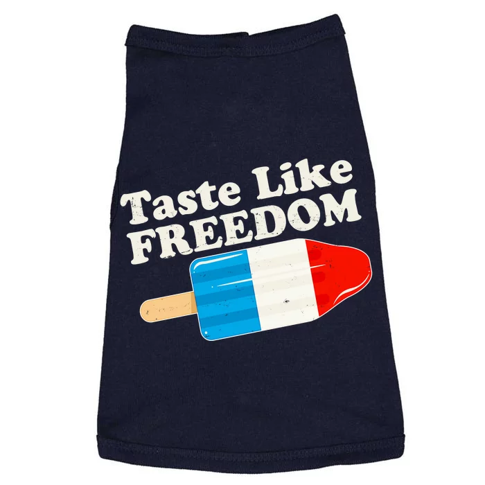 Retro Taste Like Freedom USA American Popsicle Doggie Tank