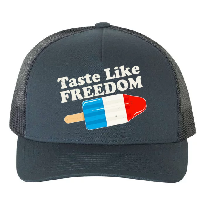 Retro Taste Like Freedom USA American Popsicle Yupoong Adult 5-Panel Trucker Hat