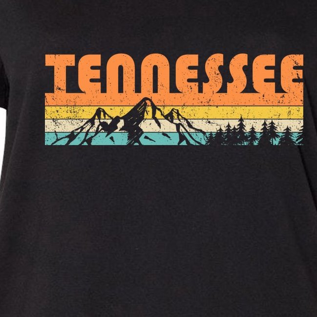 Retro Tennessee Wilderness Women's V-Neck Plus Size T-Shirt