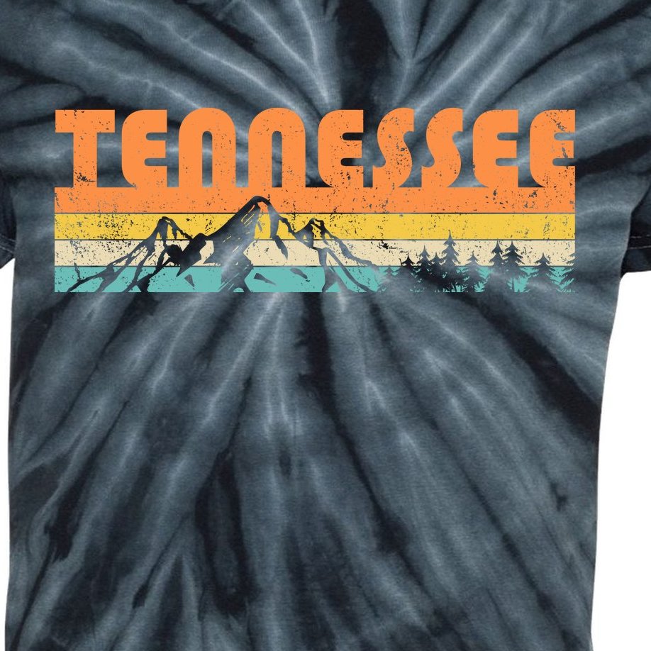 Retro Tennessee Wilderness Kids Tie-Dye T-Shirt