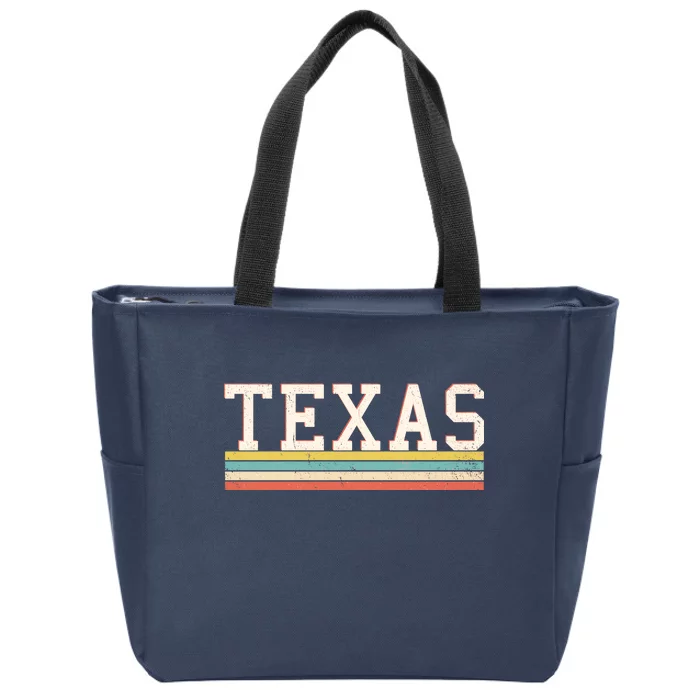 Retro Texas Zip Tote Bag