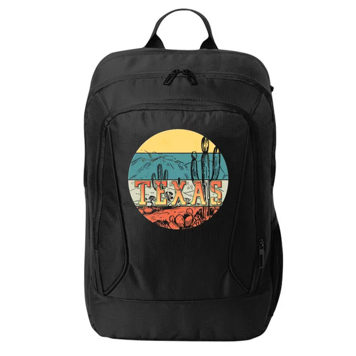 Retro Texas Desert Emblem City Backpack