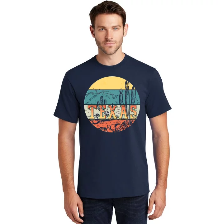 Retro Texas Desert Emblem Tall T-Shirt