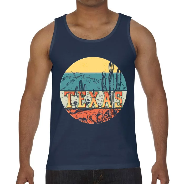 Retro Texas Desert Emblem Comfort Colors® Tank Top