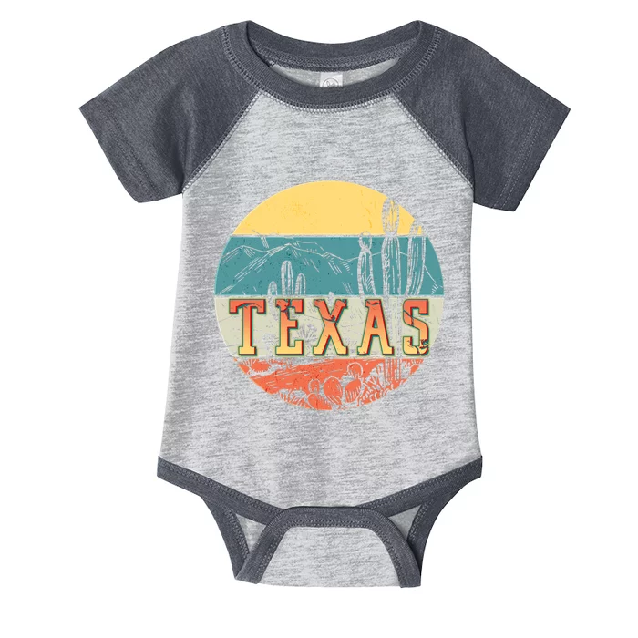 Retro Texas Desert Emblem Infant Baby Jersey Bodysuit