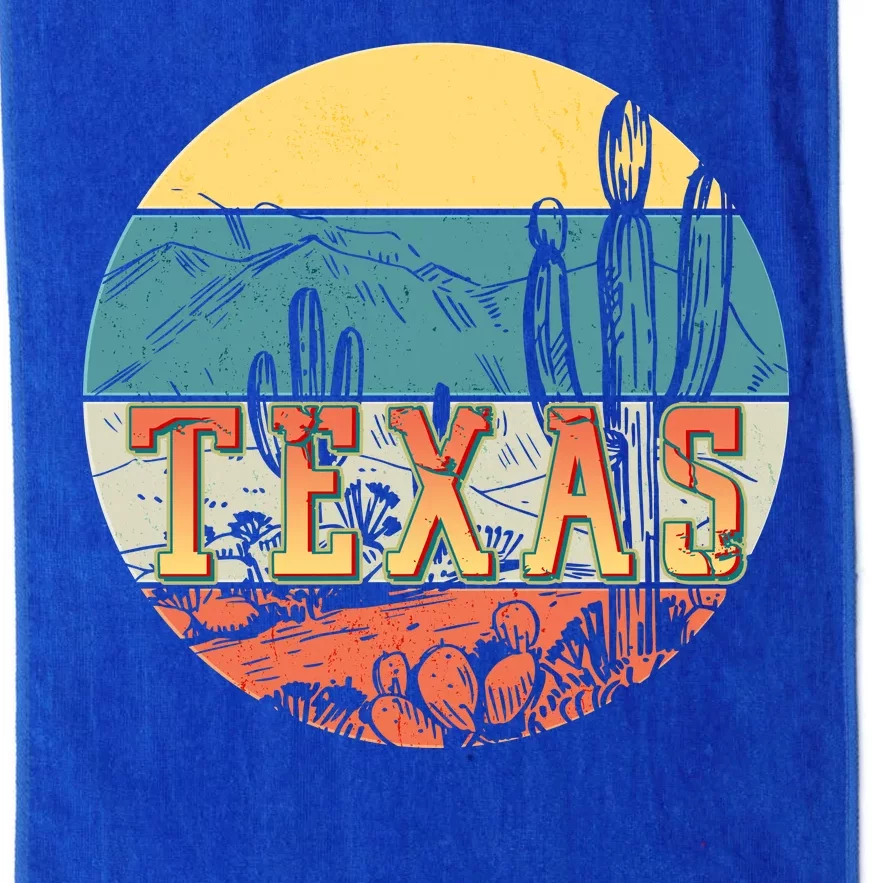 Retro Texas Desert Emblem Platinum Collection Golf Towel