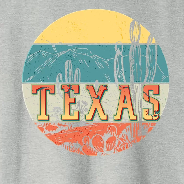 Retro Texas Desert Emblem Women's Crop Top Tee