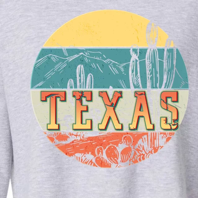 Retro Texas Desert Emblem Cropped Pullover Crew